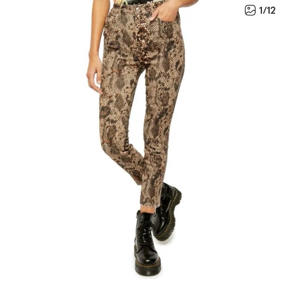 We the Free snake skin crop pant